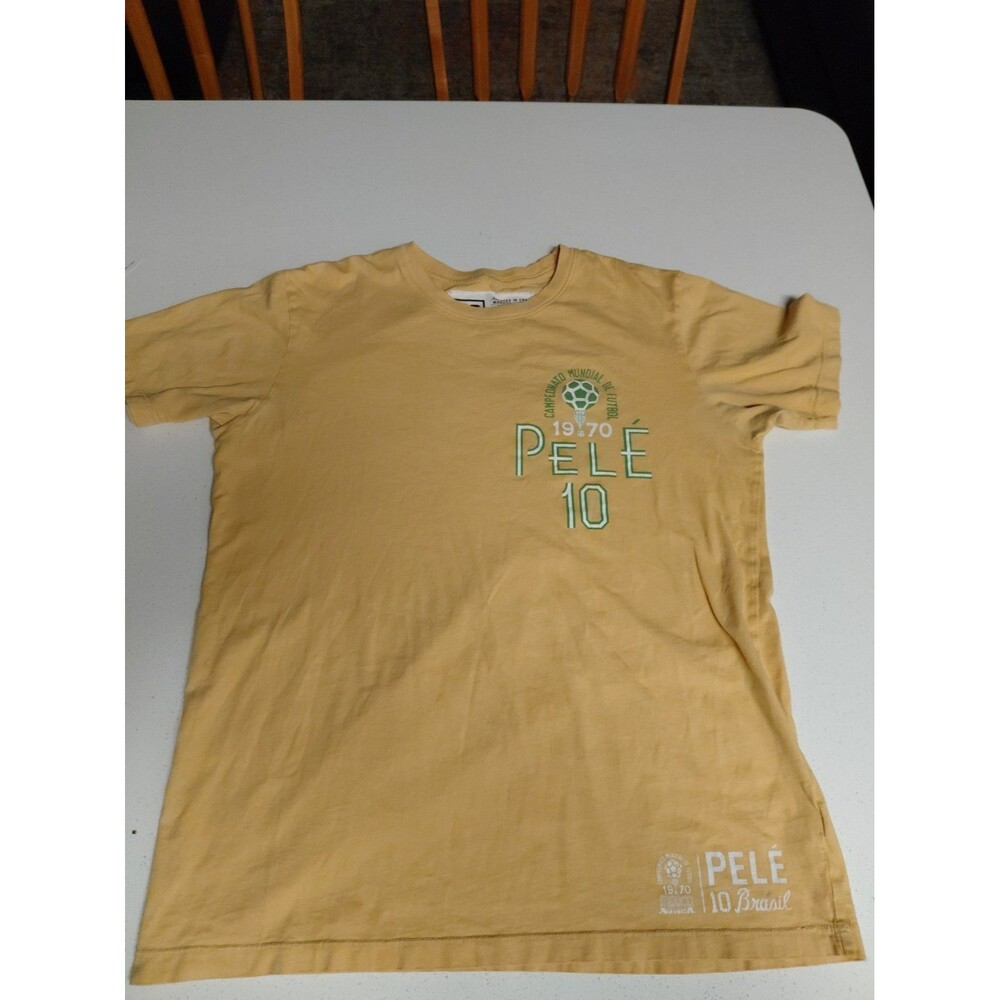 Roots of Fight Pele Brazil Brasil Soccer Double Sided T Shirt Men's Adult Large